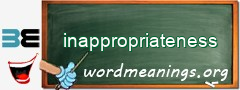 WordMeaning blackboard for inappropriateness